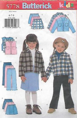 Picture of E9 BUTTERICK 5778:TOP, SKIRT & PANTS SIZE 6-8