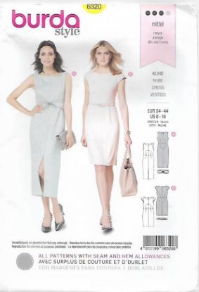 Picture of 114 BURDA 6320:  DRESS SIZE 8-18