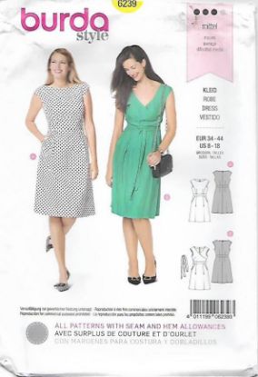 Picture of 116 BURDA 6239: DRESS SIZE 8-18