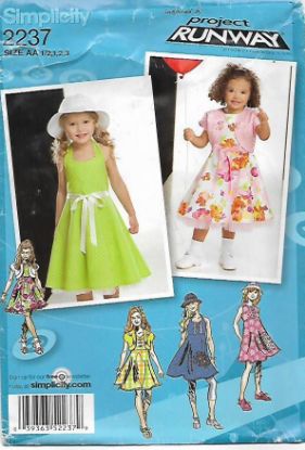 Picture of C241 SIMPLICITY 2237: GIRL'S DRESS, BOLERO & HAT SIZE 6M-3