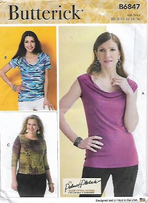 Picture of C224 BUTTERICK B6847: TOPS SIZE 8-16