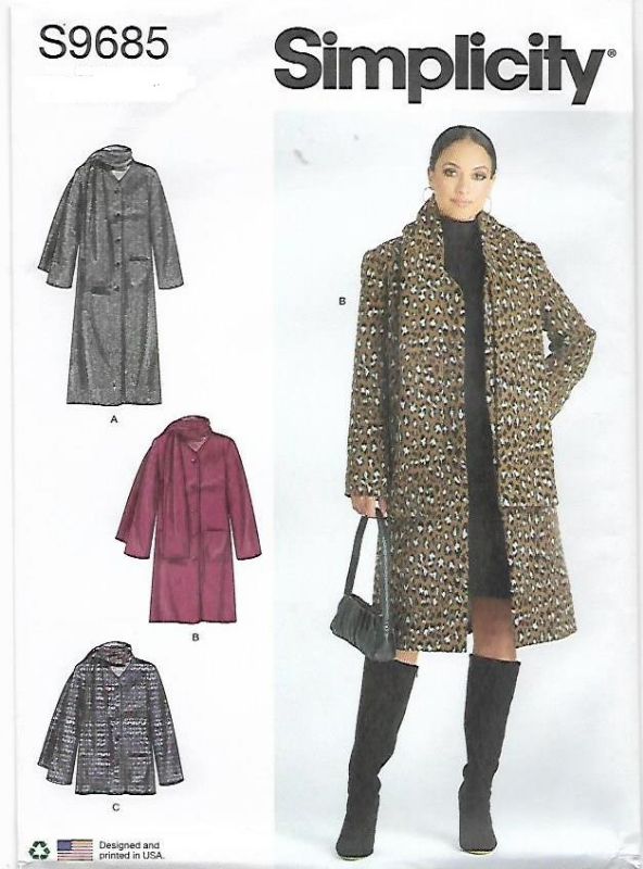 Picture of B229 SIMPLICITY S9685: COAT OR JACKET SIZE 12-20