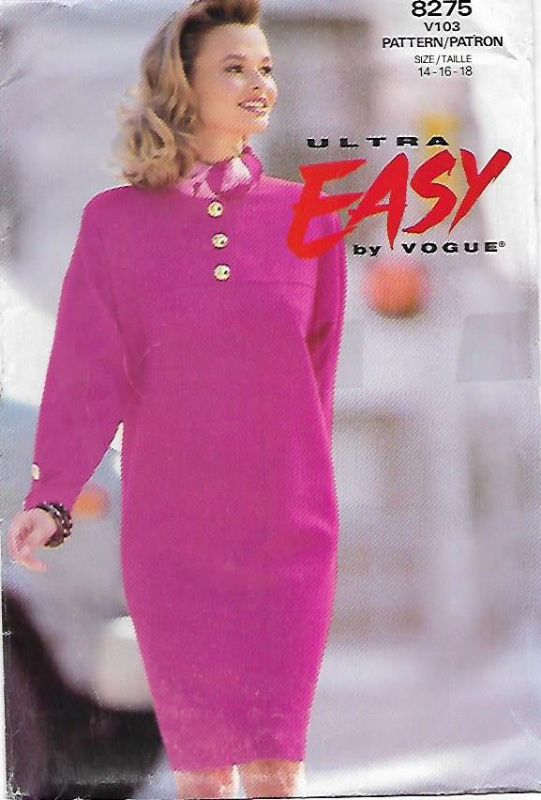 Picture of C184 VOGUE 8275: DRESS SIZE 14-18