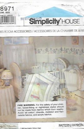 Picture of C172 SIMPLICITY 8971: BABIES ROOM ACCESSORIES ONE SIZE 