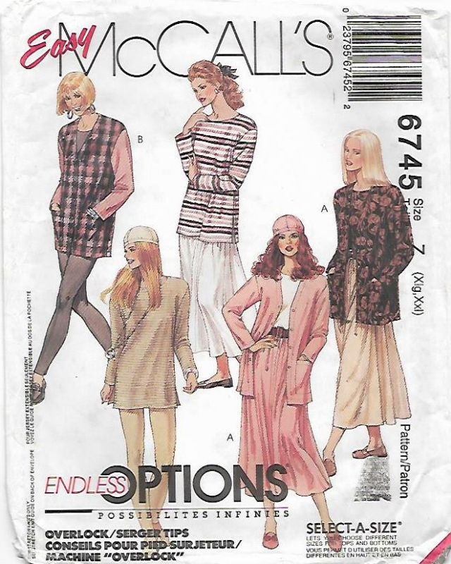 Picture of C7 McCALL'S 6745: CARDIGAN, TOP, SKIRT, LEGGINGS & HAT SIZE 18-26