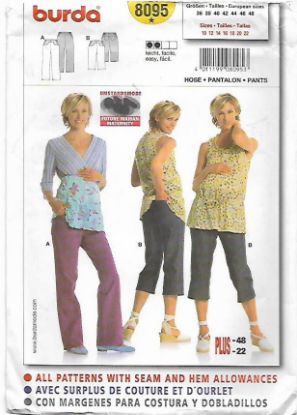 Picture of C340 BURDA 8095: MATERNITY PANTS SIZE 10-22