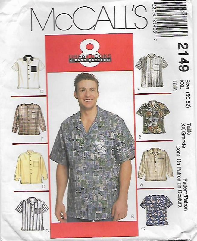 Picture of C324 McCALL'S 2149: MEN'S SHIRT SIZE 50"- 52"