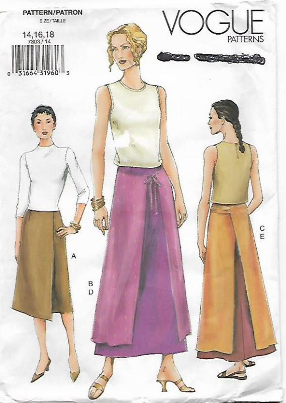 Picture of C75 VOGUE 7303: SKIRT & OVERSKIRT SIZE 14-18