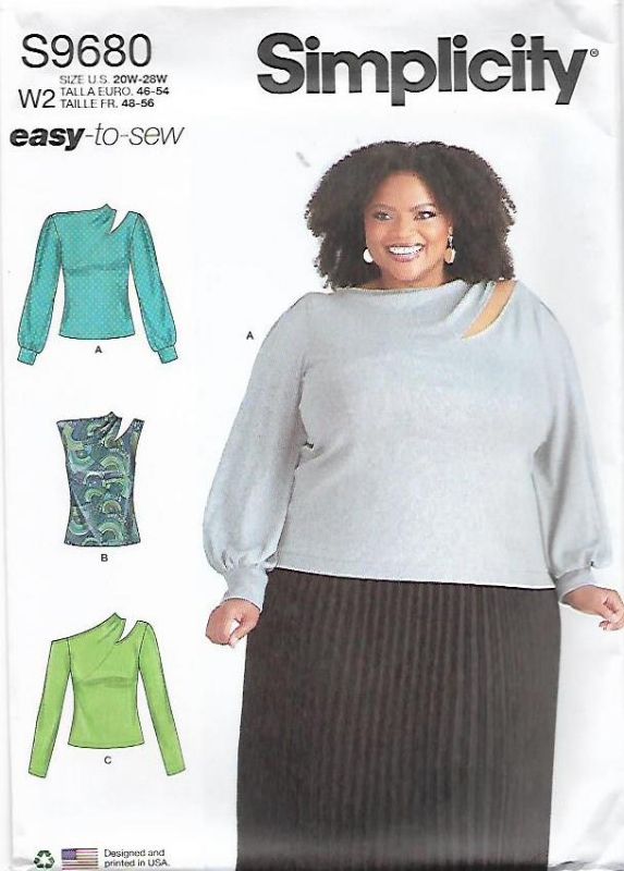 Picture of B129 SIMPLICITY S9680: EASY 2 SEW TOP SIZE 20-28