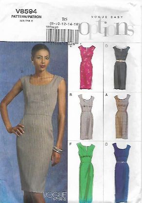 Picture of A74 VOGUE V8594: DRESS SIZE 8-16