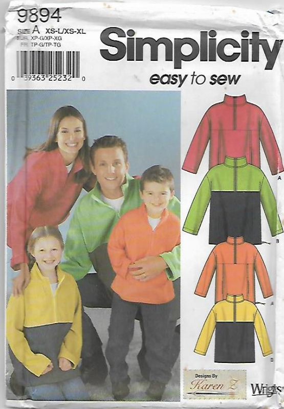 Picture of A139 SIMPLICITY 9894: FAMILY LOOSE FITTING PULLOVER TOP 