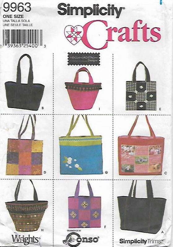 Picture of C274 SIMPLICITY 9963: BAGS ONE SIZE 