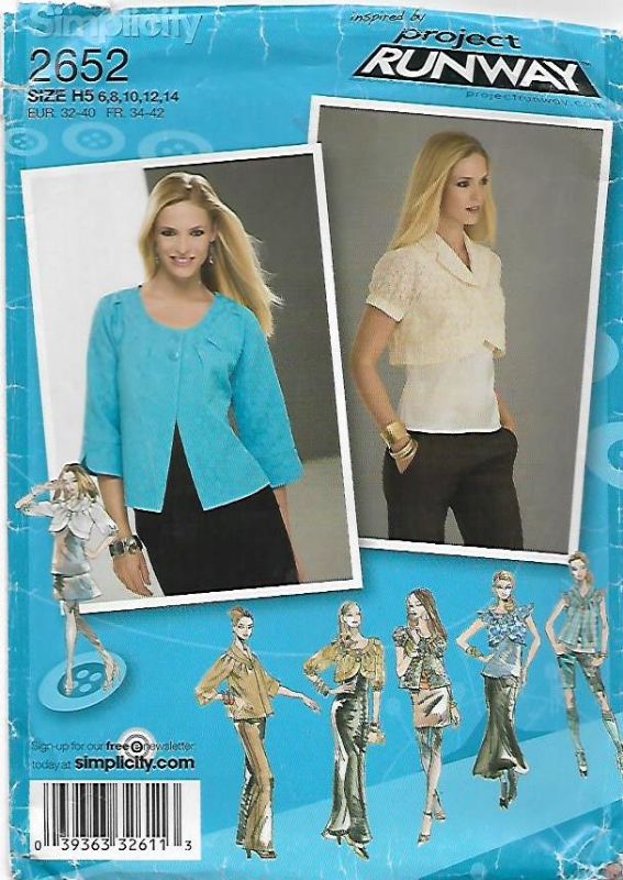 Picture of C335 SIMPLICITY 2652: JACKET SIZE 6-14