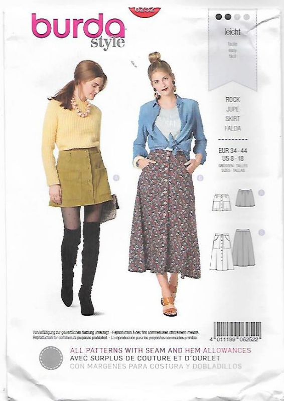 Picture of 121 BURDA 6252: SKIRT SIZE 8-18