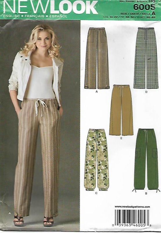 Picture of 58 NEW LOOK 6005: PANTS SIZE 10-22