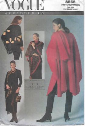 Picture of C70 VOGUE 8555: CAPE, SHAWLS & POUCH ONE SIZE 