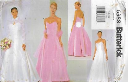 Picture of W26 BUTTERICK 6388: DRESS & STOLE SIZE 6-10 