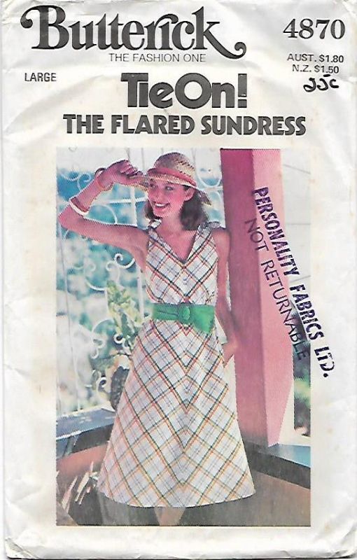 Picture of W25 BUTTERICK 4870: FLARED SUNDRESS SIZE 16-18