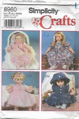 Picture of A1 SIMPLICITY 8960: DOLL'S CLOTHES SIZE S-L