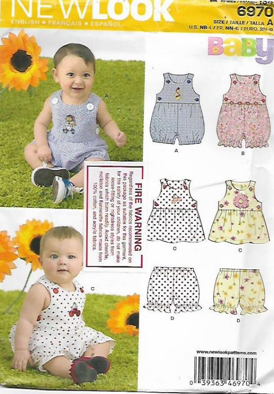 Picture of 23 NEW LOOK 6970: ROMPER SUIT, DRESS & PANTS SIZE NB-L