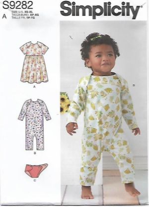 Picture of B310 SIMPLICITY S9282: GIRL'S DRESS & JUMPSUIT SIZE XS-XL