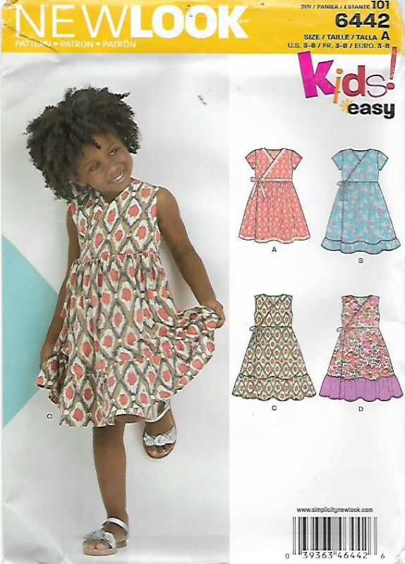 Picture of B239 NEW LOOK 6442: GIRL'S DRESS SIZE 3-8