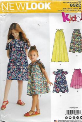 Picture of B275 NEW LOOK 6522: GIRL'S DRESS SIZE 3-14