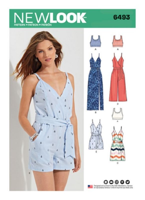 Picture of 60 NEW LOOK 6493: TOP, DRESS & OVERALLS SIZE 6-18