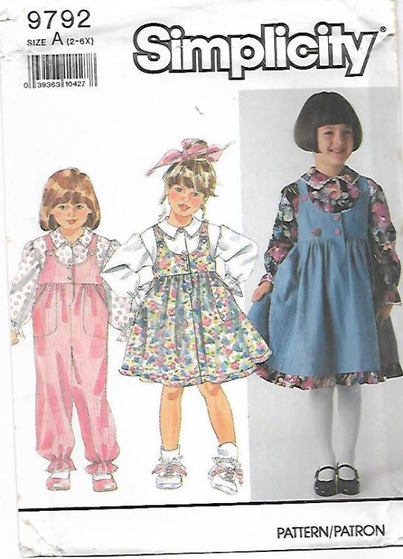 Picture of C151 SIMPLICITY 9792: GIRL'S DRESS, JUMPSUIT & BLOUSE SIZE 2-6x