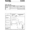 Picture of B274 BURDA 6306: TOPS SIZE 20-34