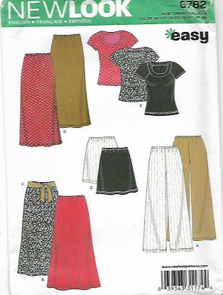 Picture of B192 NEW LOOK 6762: TOP, SKIRT & PANTS SIZE XS-XL