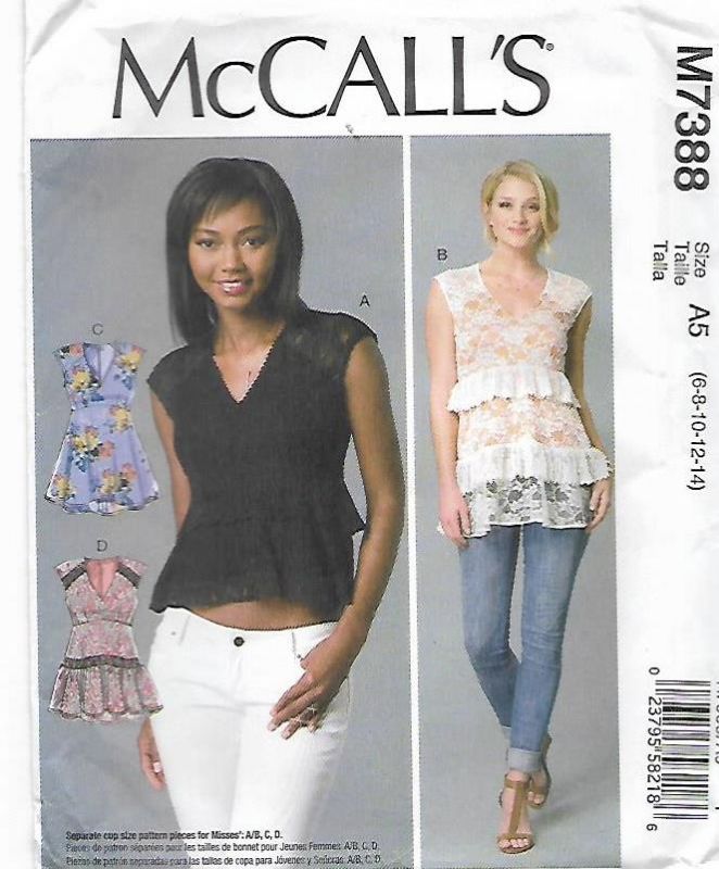 Picture of B271 McCALL'S M7388: TOPS SIZE 6-14