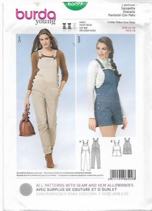 Picture of 80 BURDA 6599: OVERALL'S SIZE 6-18