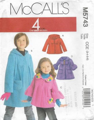 Picture of C341 McCALL'S M5743: GIRL'S COAT OR JACKET SIZE 7-14