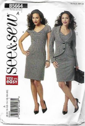 Picture of A96 SEE/SEW B5664: DRESS & JACKET SIZE 6-20