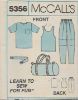 Picture of A41 McCALL'S 5356:  CHILD'S TOP, PANTS, SHORTS & BAG SIZE 4-6