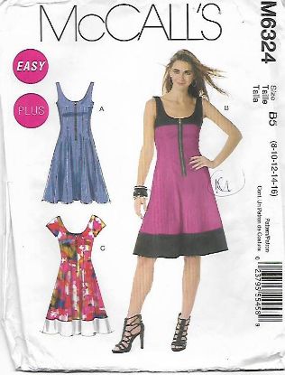 Picture of C65 McCALL'S M6324: DRESS SIZE 8-16