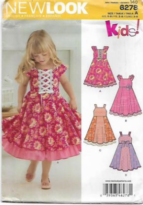 Picture of 57 NEW LOOK 6278: GIRL'S DRESS SIZE 3-8