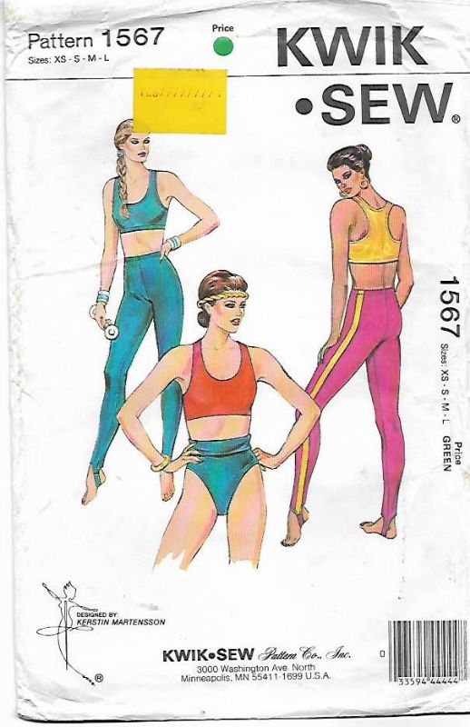 Picture of C315 KWIK*SEW 1567: SPORT BRA, TRUNKS & TIGHTS SIZE XS-XL