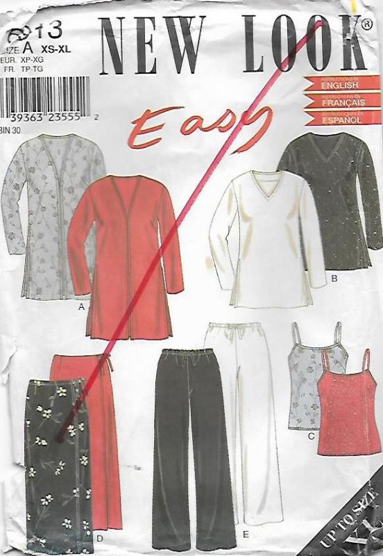 Picture of C227 NEW LOOK 6913: TOPS, PANTS & SKIRT SIZE 6-24