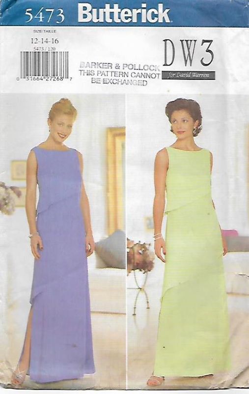 Picture of A113 BUTTERICK 5473: DRESS SIZE 12-16