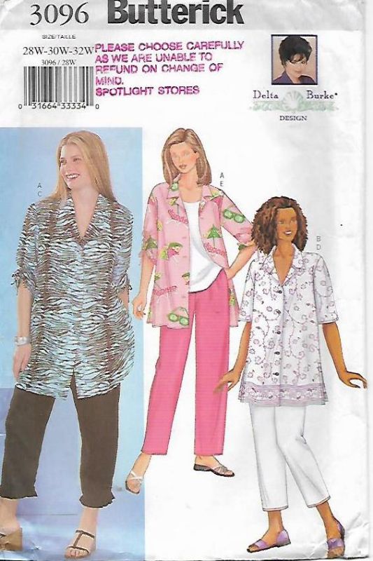 Picture of A128 BUTTERICK 3096: SHIRT & PANTS SIZE 28-32